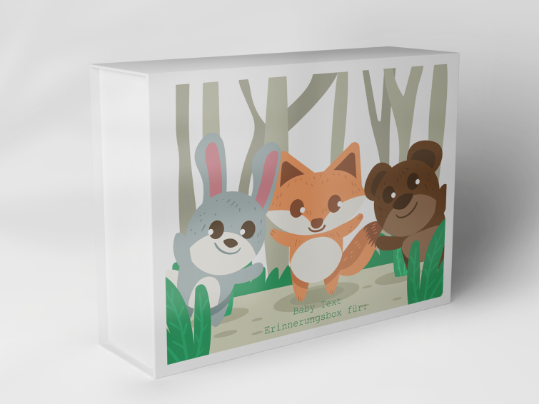 Boîte cadeau "Animaux de la forêt avec lapin, renard, ours" 1007_01_0004