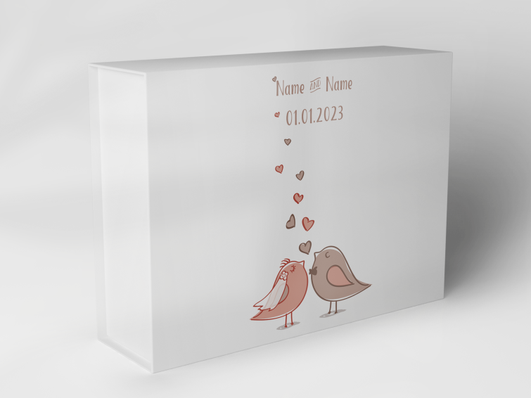 Boîte cadeau "Oiseaux et cœurs" 1007_05_0014