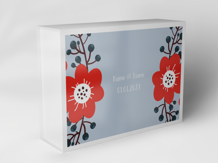 Boîte cadeau "fleurs rouges" 1007_05_0022