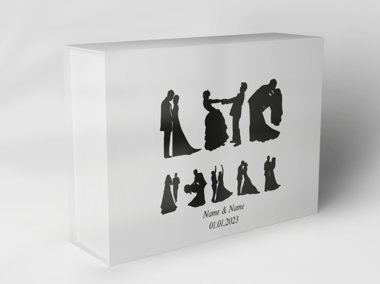 Boîte cadeau "Silhouettes de couple de mariage" 1007_05_0024