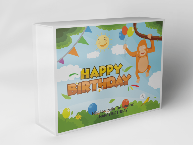 Boîte cadeau "singe d'anniversaire et ballons" 1007_04_0025