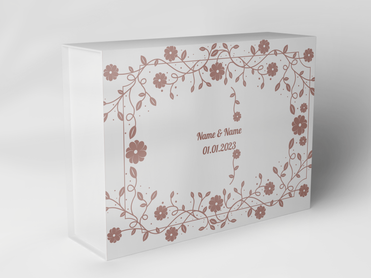 Boîte cadeau "Guirlande florale en rose" 1007_05_0033 