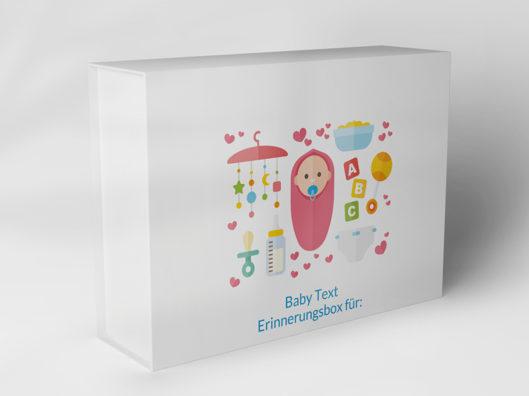 Boîte cadeau "Équipement pour bébé et cœurs" 1007_01_0021 