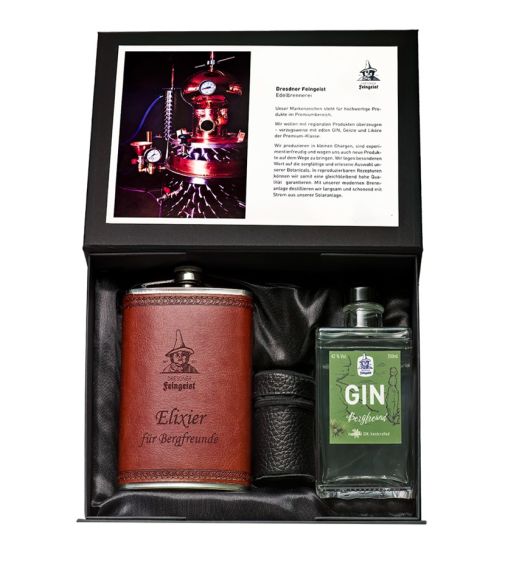 Coffret cadeau "Flachmann et GIN Bergfreund 350ml" G35101_02 