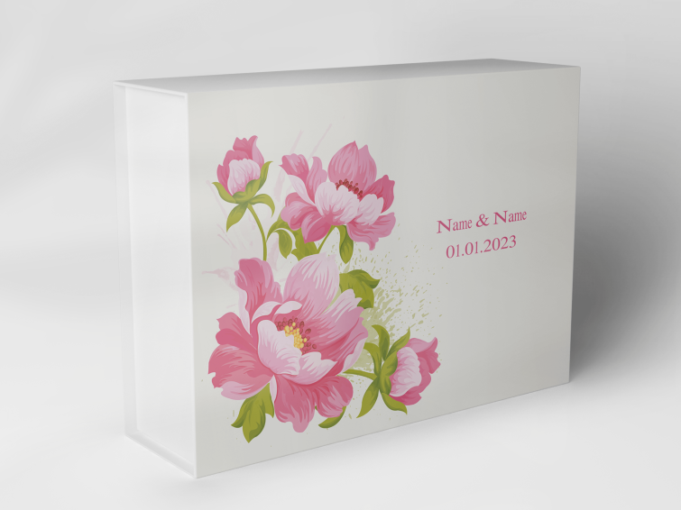 Boîte cadeau "Fleurs roses" 1007_05_0044 