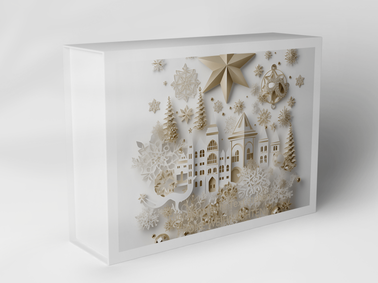 Boîte cadeau "Ville de Noël et étoiles" 1007_08_0061 