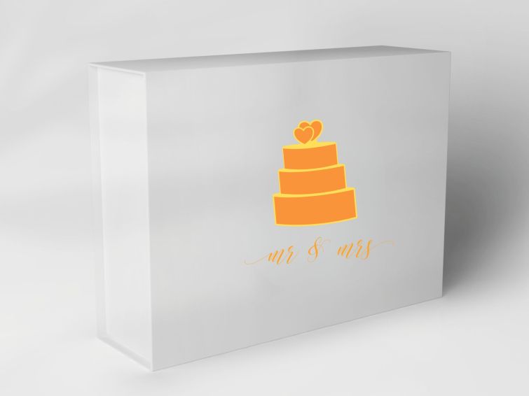 Boîte cadeau "Part de gâteau avec des cœurs" 1007M4_ 