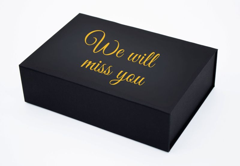 Boîte cadeau "We will miss you" différentes couleurs et tailles 1007M19_