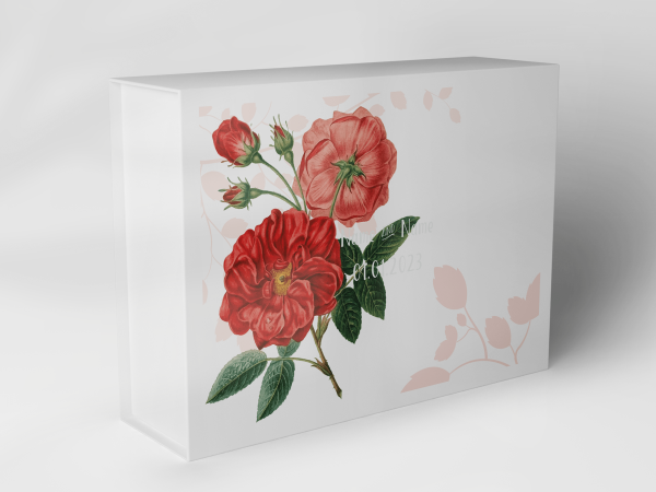 Boîte cadeau "fleurs et feuilles rouges" 1007_05_0018 Boîte cadeau "fleurs et feuilles rouges" 1007_05_0018