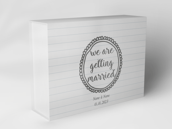 Boîte cadeau « Lignes et phrase de mariage » 1007_05_0059 Boîte cadeau « Lignes et phrase de mariage » 1007_05_0059