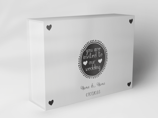 Boîte cadeau "Cœurs et invitation de mariage" 1007_05_0060 Boîte cadeau "Cœurs et invitation de mariage" 1007_05_0060