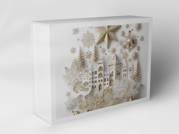 Boîte cadeau "Ville de Noël et étoiles" 1007_08_0061 Boîte cadeau "Ville de Noël et étoiles" 1007_08_0061
