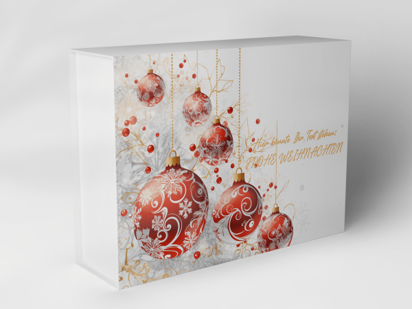 Boîte cadeau "Boules de Noël et flocons de neige" 1007_08_0063 Boîte cadeau "Boules de Noël et flocons de neige" 1007_08_0063